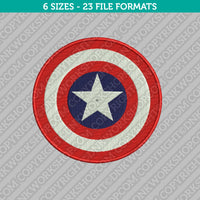 Captain America Machine Embroidery Design