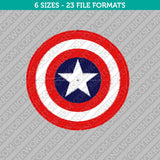 Captain America Machine Embroidery Design