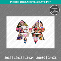 Cheer Bow Photo Collage Canva PDF