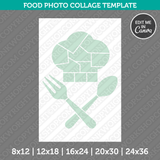 Chef Baking Cooking Photo Collage Template Canva PDF