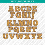 Chocolate Chip Cookies Letter Font Alphabet SVG Vector Silhouette Cameo Cricut Cut File Clipart Png Dxf Eps