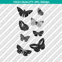 Retro Classic Vintage Printable Wall Art Hand Drawn Watercolor Painting Animal Insect Butterflies
