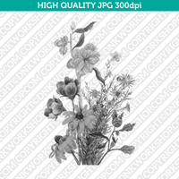 Retro Classic Vintage Printable Wall Art Watercolor Painting Botanical Colorful Flowers Plant