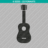 Classical Guitar Embroidery Design