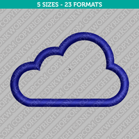 Cloud Embroidery Design