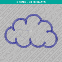 Cloud Symbol Embroidery Design