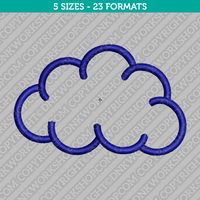 Cloud Symbol Embroidery Design