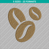 Coffee Beans Embroidery Design