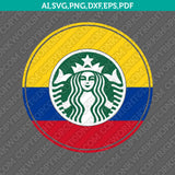 Colombian Starbucks SVG Tumbler Cold Cup Sticker Decal Silhouette Cameo Cricut Cut File Clipart Png Eps Dxf