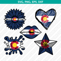 Colorado Flag SVG Cut File Cricut Silhouette Cameo Clipart Png Eps Dxf