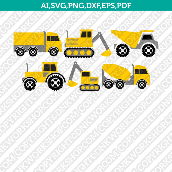 free dump truck and diggers clipart free