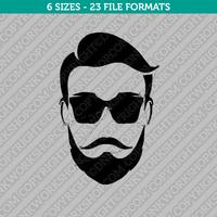 Gentlemen Man Face Embroidery Design - 6 Sizes - INSTANT DOWNLOAD 