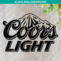 Coors Light Beer SVG Sticker Decal Silhouette Cameo Cricut Cut File Clipart Png Eps Dxf Vector