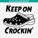 Croc Shoes SVG Sticker Decal Silhouette Cameo Cricut Cut File Clipart Png Eps Dxf Vector