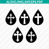 Christian-Cross-Earring-Template-Svg-Silhouette-Cameo-Vector-Cricut-Laser-Cut-File-Clipart-Png-Eps-Dxf