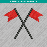 Cross Flag Embroidery Design - 6 Sizes - INSTANT DOWNLOAD 