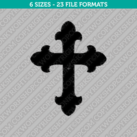 Cross Syimbol Embroidery Design - 6 Sizes - INSTANT DOWNLOAD 