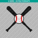 Crossed Baseball Bats Machine Embroidery Design - 6 Sizes - INSTANT DOWNLOAD 