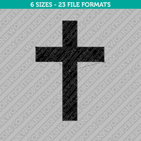 Cross Icon Embroidery Design - 6 Sizes - INSTANT DOWNLOAD