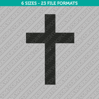 Cross Icon Embroidery Design - 6 Sizes - INSTANT DOWNLOAD