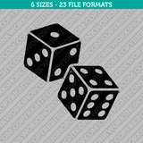 Dice Cube Machine Embroidery Design - 6 Sizes - INSTANT DOWNLOAD 