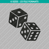 Dice Cube Machine Embroidery Design - 6 Sizes - INSTANT DOWNLOAD 