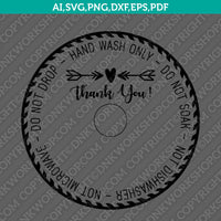 Cup Care Circle Instruction Label Care Card Thank You for Buying Handmade Cup SVG Silhouette Cameo Cricut Cut File Vector Png Eps Dxf