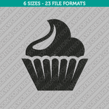 Cupcake Embroidery Design - 6 Sizes - INSTANT DOWNLOAD 