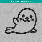 Cute Baby Seal Embroidery Design