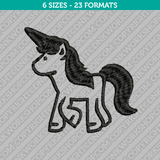 Cute Unicorn Horse Embroidery Design