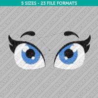 Cute Eyes Embroidery Design - 5 Sizes - INSTANT DOWNLOAD 