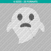 Cute Ghost Embroidery Design