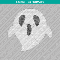 Cute Halloween Ghost Embroidery Design 