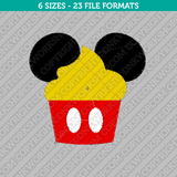 Cute Mickey Mouse Cupcakes Embroidery Design - 6 Sizes - INSTANT DOWNLOAD