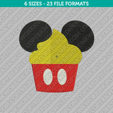 Cute Mickey Mouse Cupcakes Embroidery Design - 6 Sizes - INSTANT DOWNLOAD