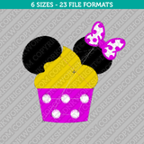 Cute Minnie Mouse Cupcakes Embroidery Design - 6 Sizes - INSTANT DOWNLOAD 