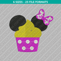 Cute Minnie Mouse Cupcakes Embroidery Design - 6 Sizes - INSTANT DOWNLOAD 