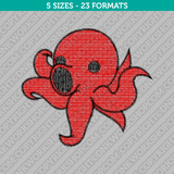 Cute Octopus Embroidery Design