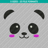 Cute Panda Face Embroidery Design - 5 Sizes - INSTANT DOWNLOAD 