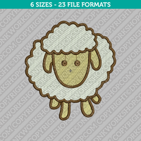 Cute Sheep Embroidery Design - 6 Sizes - INSTANT DOWNLOAD