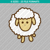 Cute Sheep Embroidery Design - 6 Sizes - INSTANT DOWNLOAD