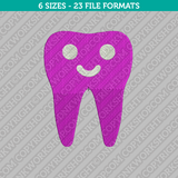 Cute Smiley Dentist Tooth Embroidery Design - 6 Sizes - INSTANT DOWNLOAD 