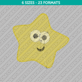 Cute Star Embroidery Design - 6 Sizes