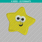 Cute Star Embroidery Design - 6 Sizes