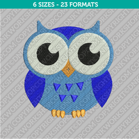 Cute Owl Embroidery Design - 6 Sizes - INSTANT DOWNLOAD