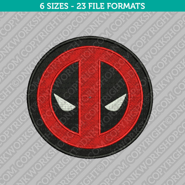 Deadpool Embroidery Design Superhero