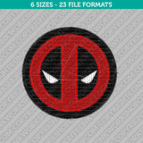 Deadpool Embroidery Design Superhero