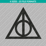 Deathly Hallows Symbol Embroidery Design - 6 Sizes - INSTANT DOWNLOAD 