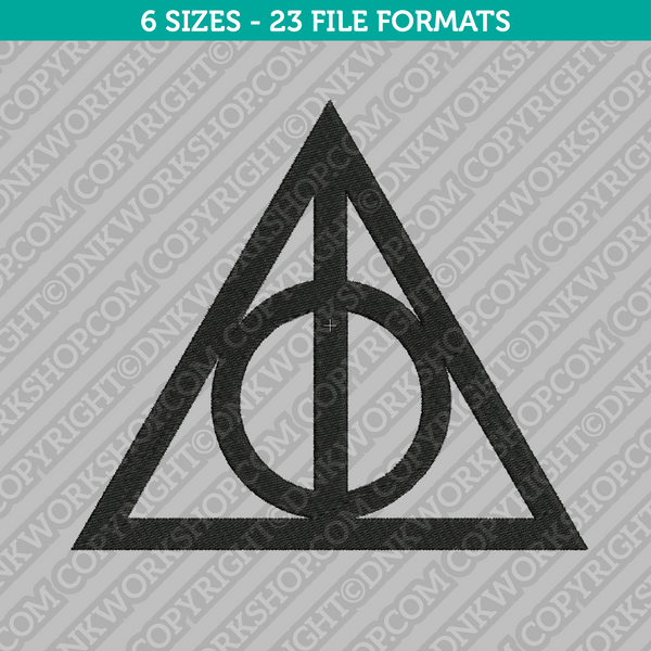 Deathly Hallows Symbol Embroidery Design - 6 Sizes - INSTANT DOWNLOAD 