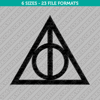 Deathly Hallows Symbol Embroidery Design - 6 Sizes - INSTANT DOWNLOAD 